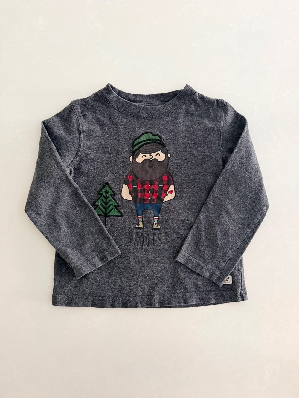 Roots Kids Lumberjack Graphic Long Sleeve Tee • Size 4T